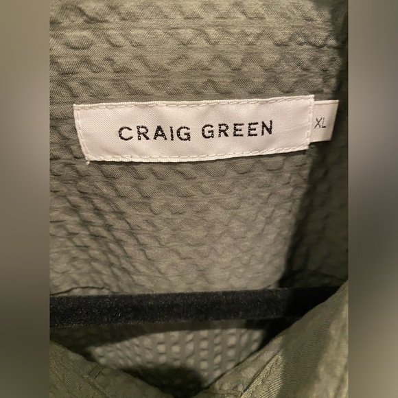 CRAIG GREEN Men’s long sleeve green, size XL, good condition 💯 cotton - Picture 4 of 8
